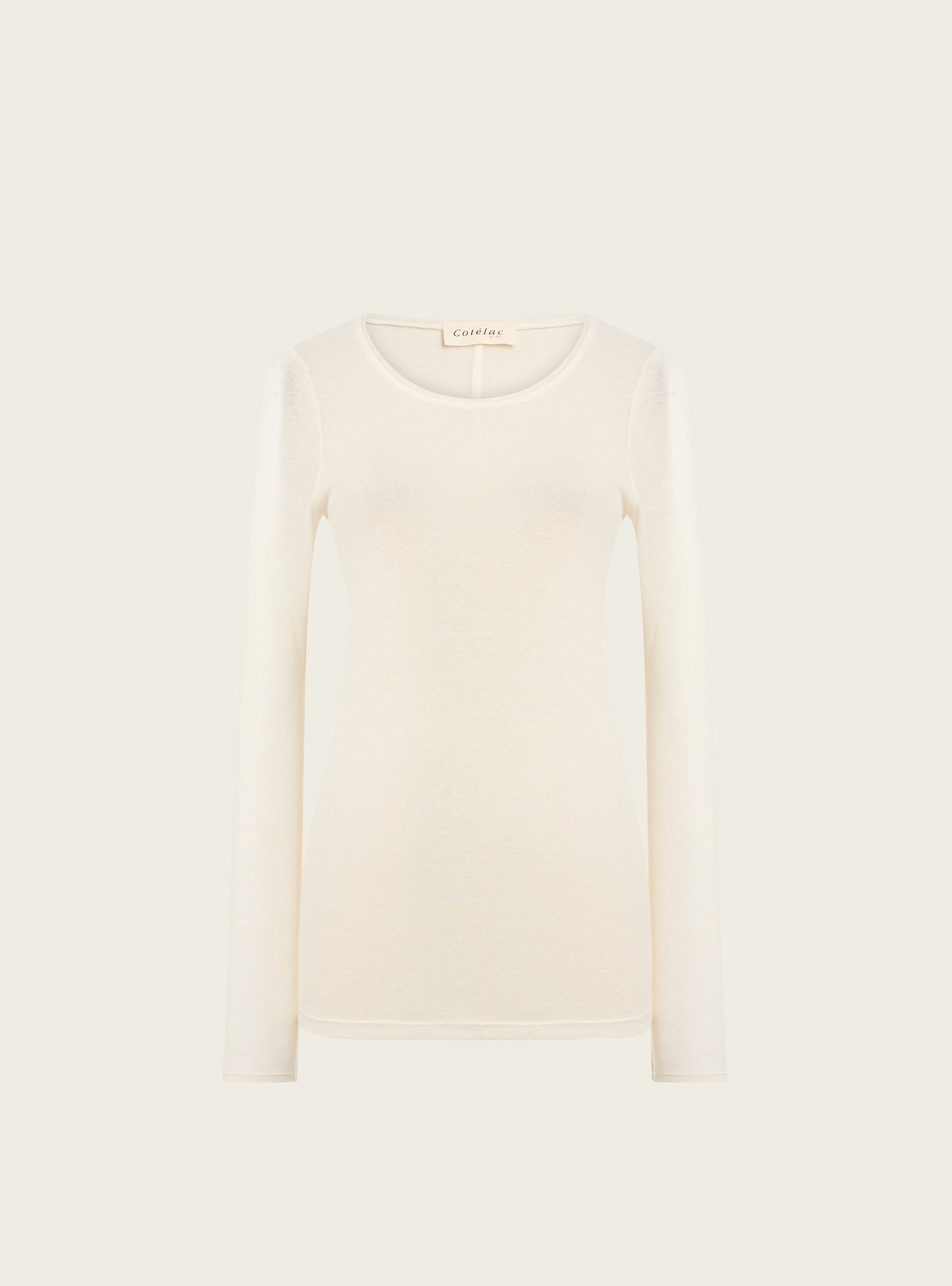 T-shirt manches longues en jersey Lyocell acoté 