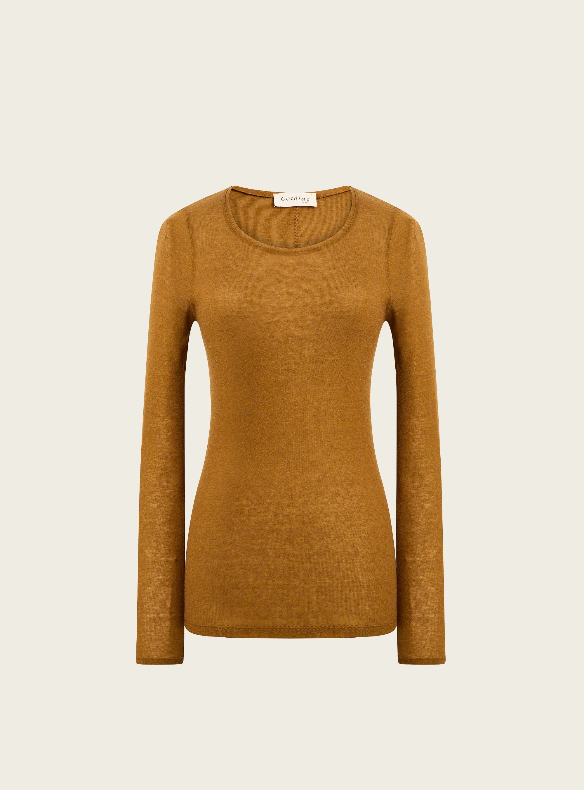 T-shirt manches longues en jersey Lyocell acoté 