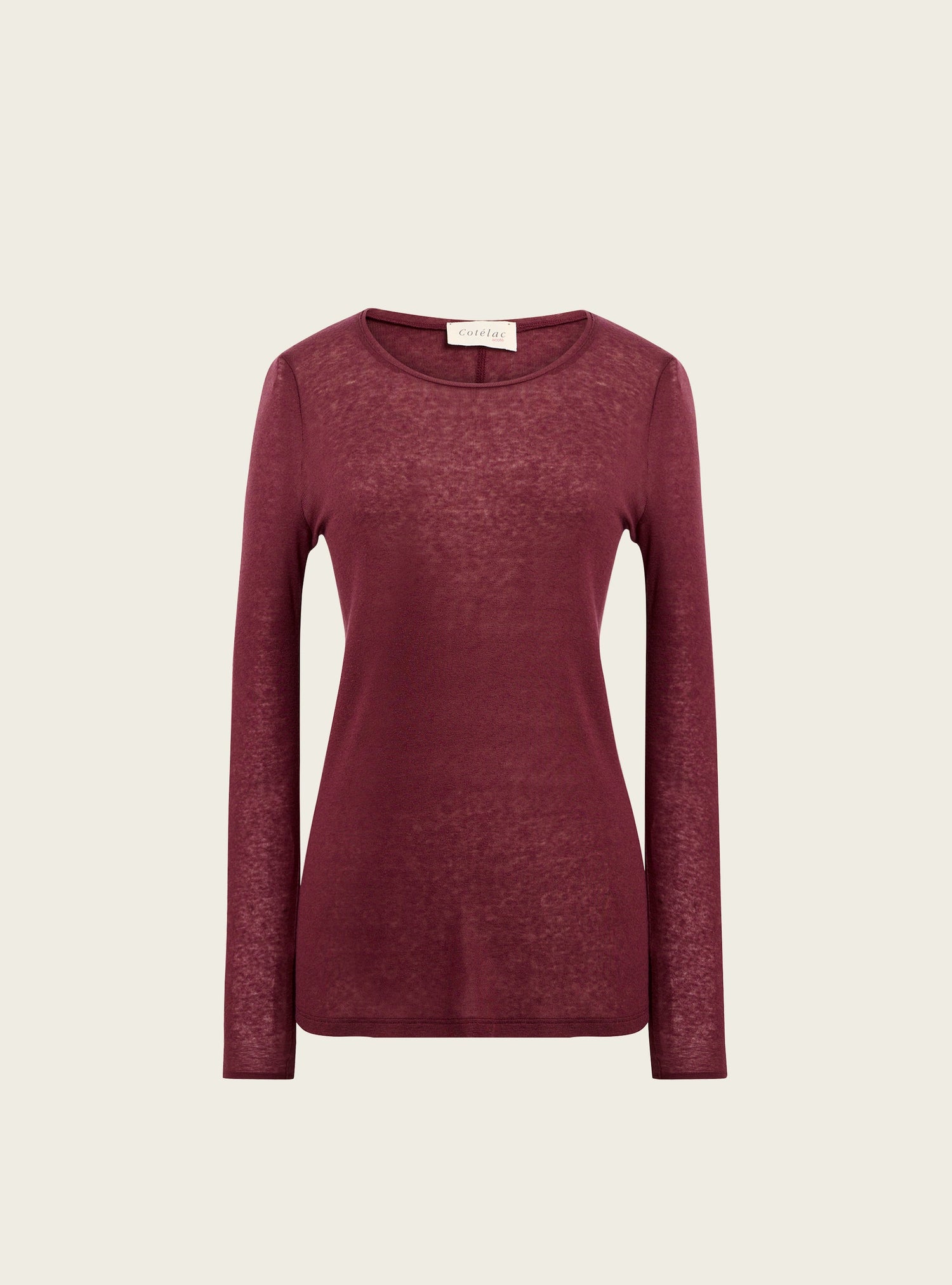 T-shirt manches longues en jersey Lyocell acoté 