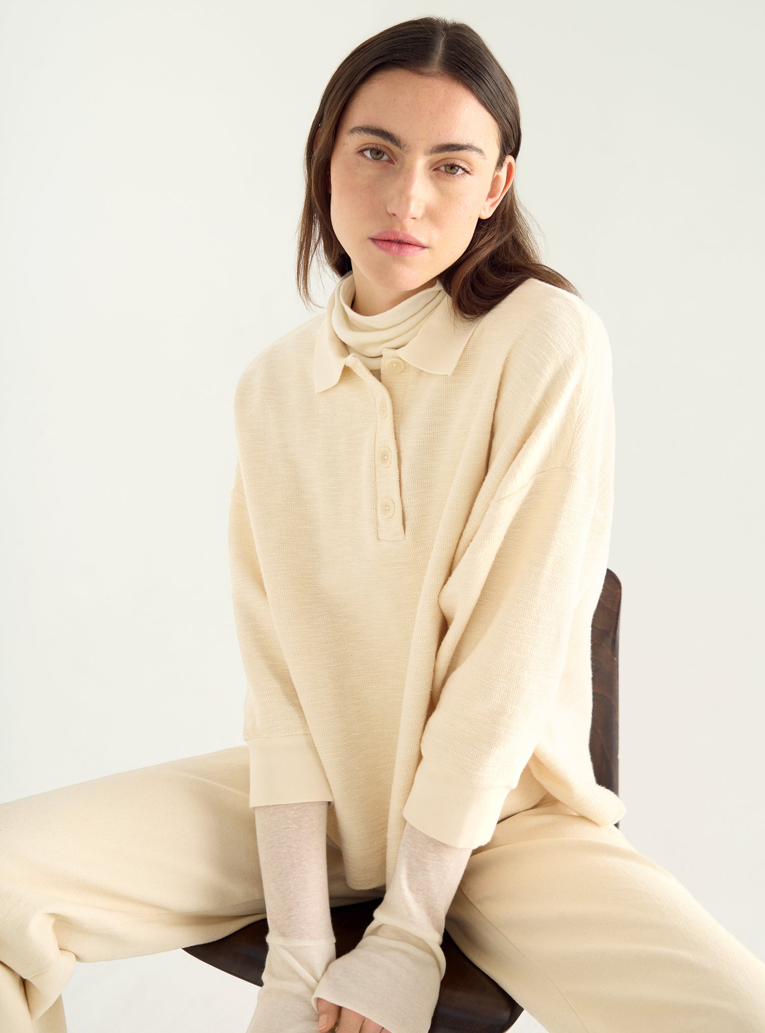 Polo oversized flammé