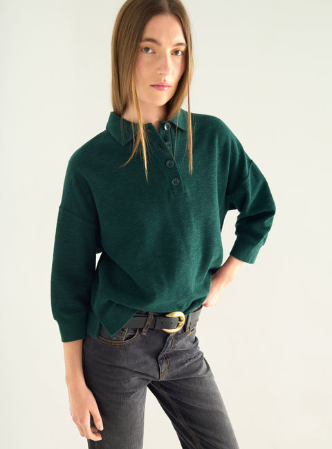 Polo oversized flammé