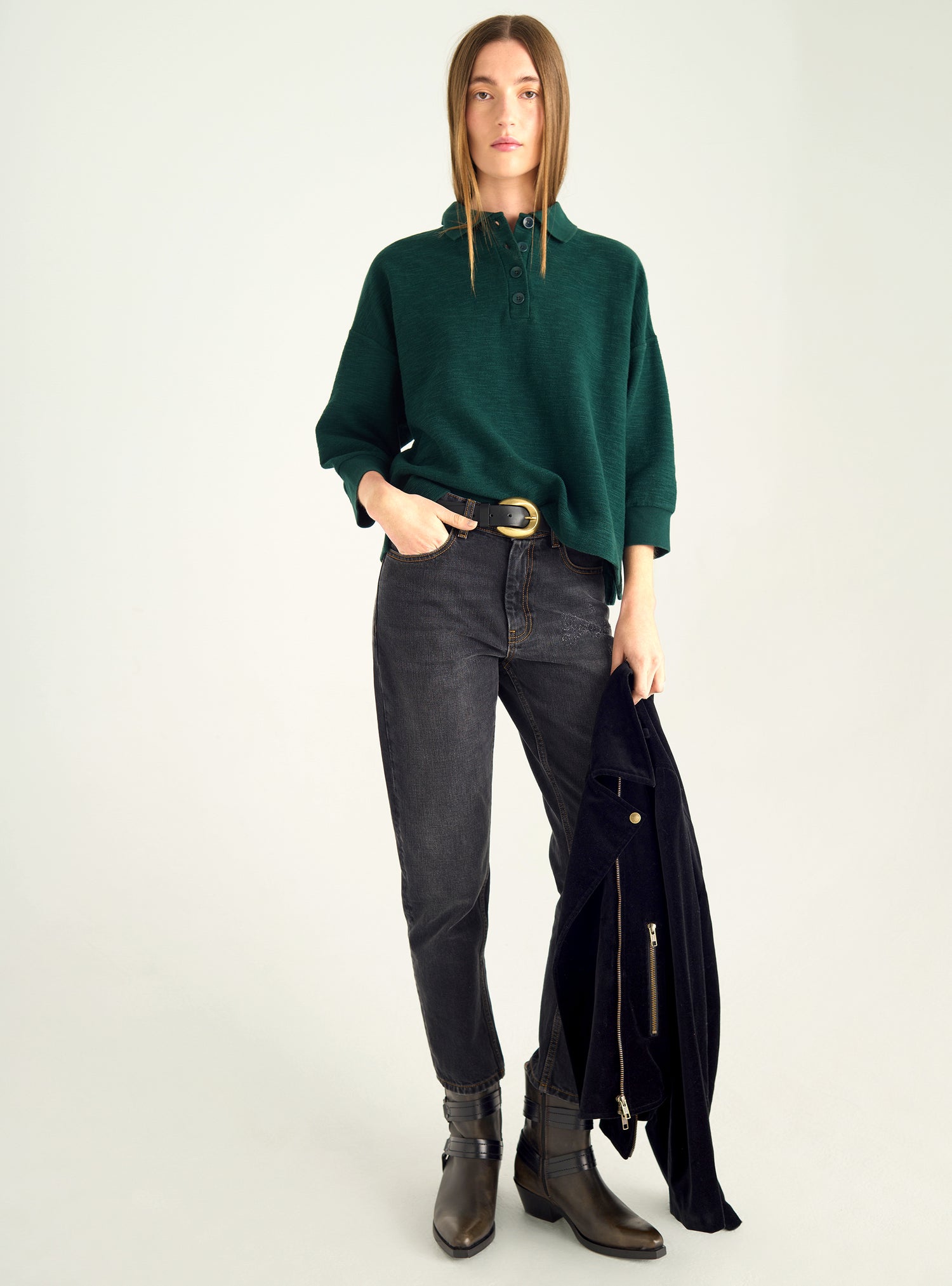 Polo oversized flammé