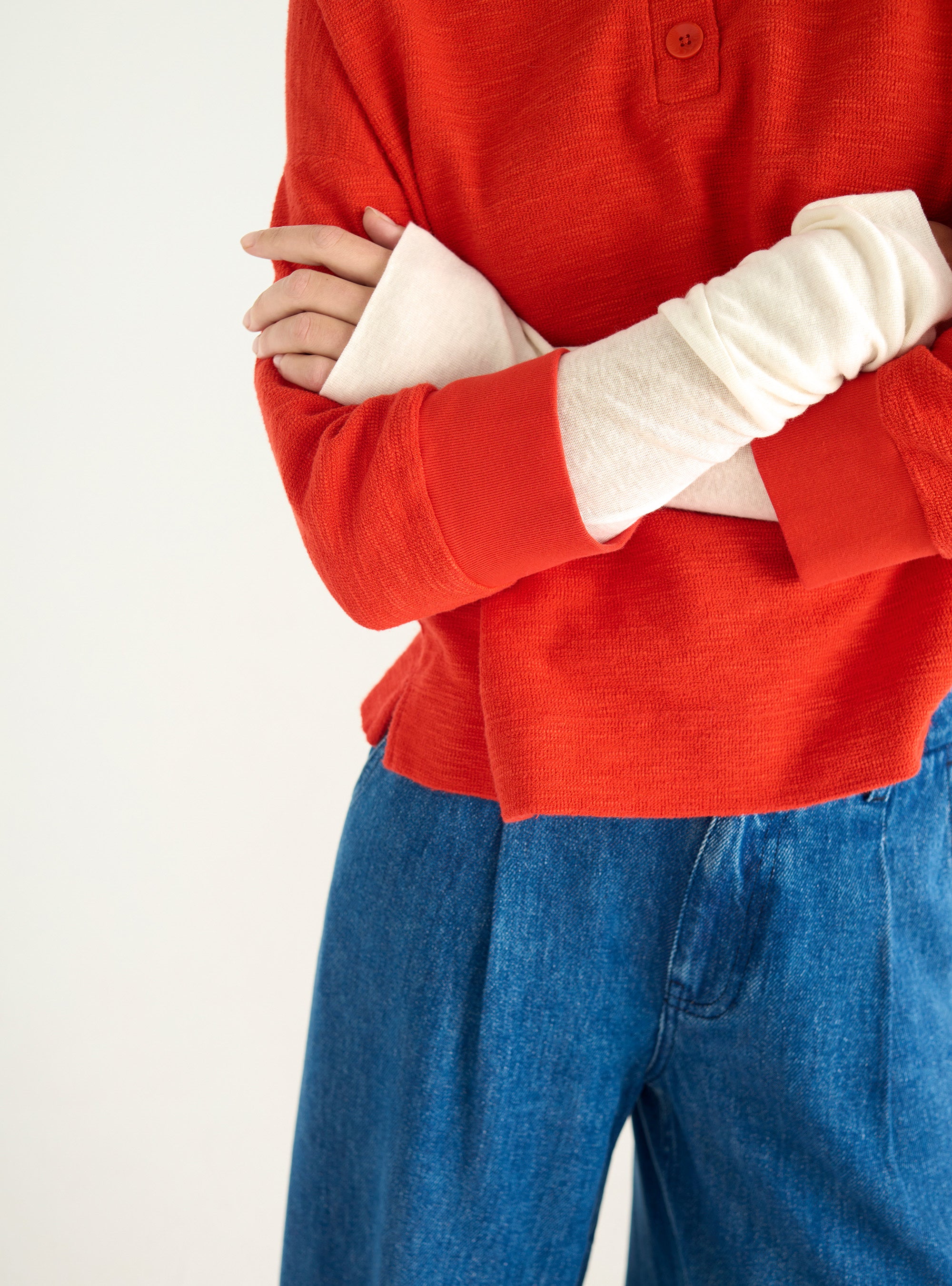 Polo oversized flammé