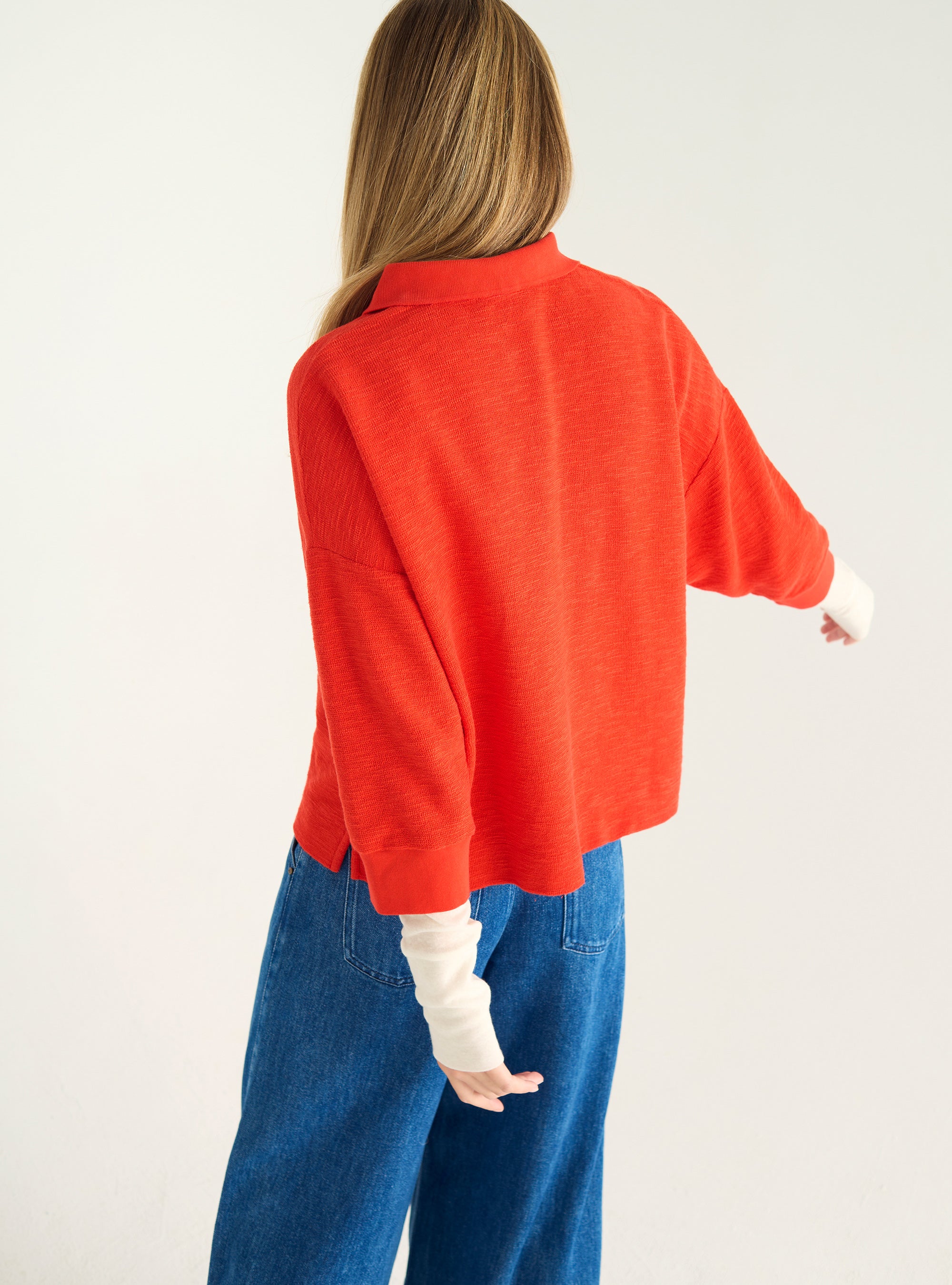 Polo oversized flammé