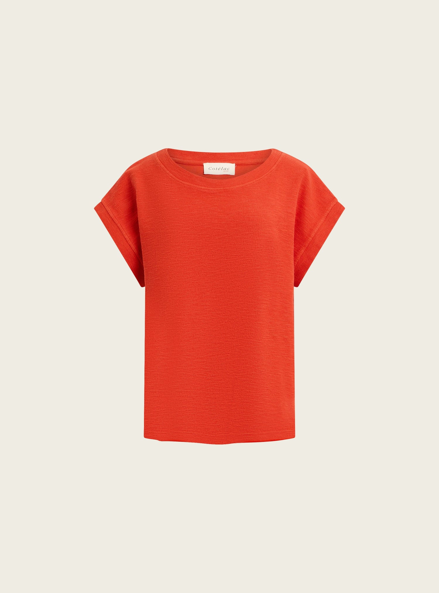 T-shirt ample en interlock flammé acoté 