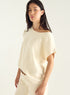 Locker sitzendes T-Shirt aus Slub-Interlock