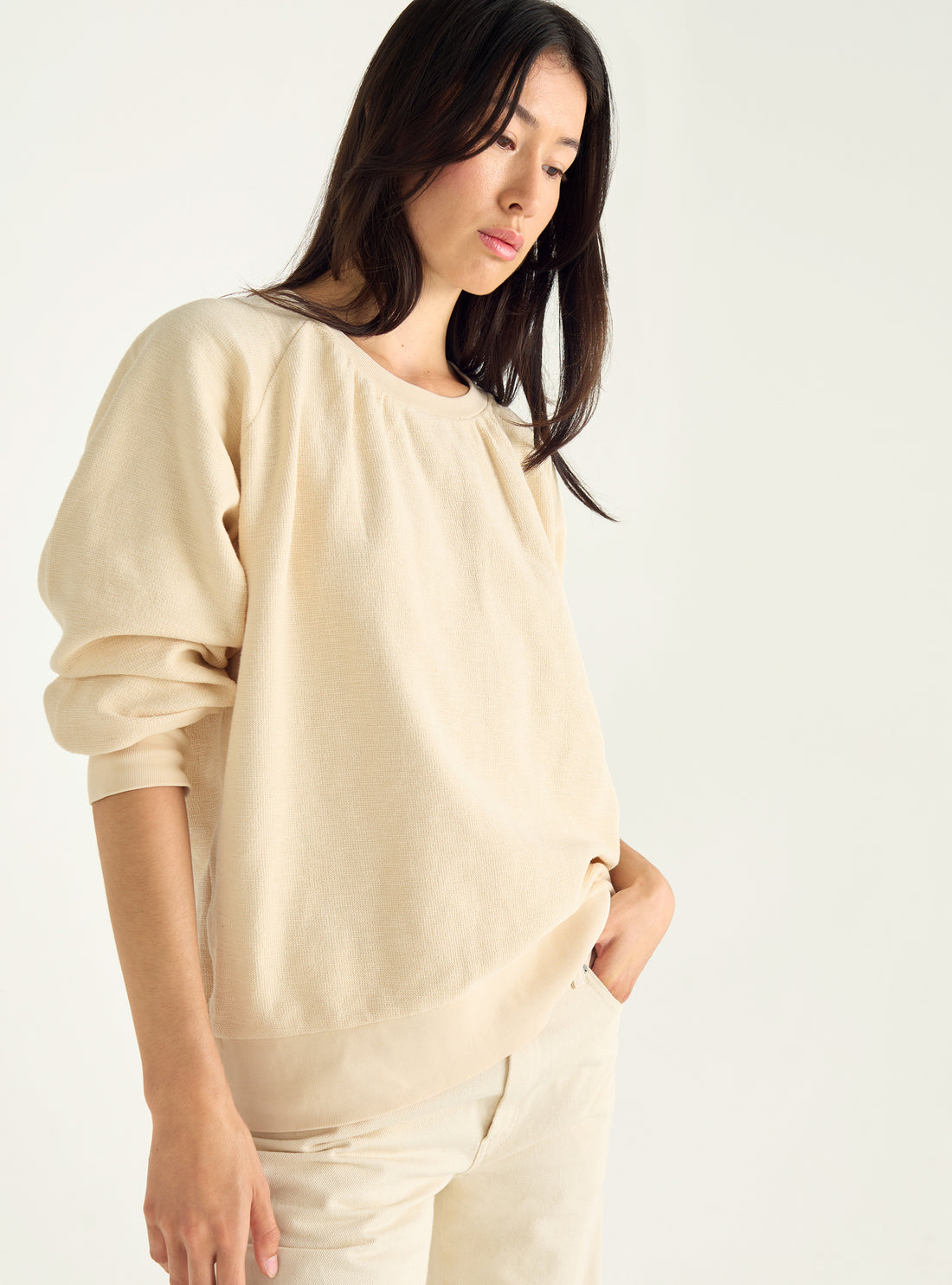 Sweatshirt aus geflammter Baumwolle