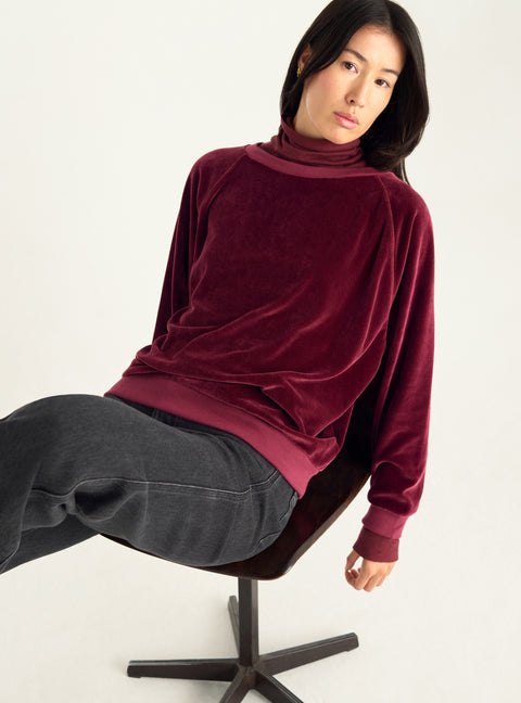 Sweat en velours de coton