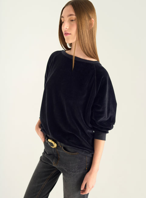 Sweat en velours de coton