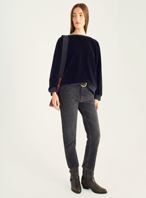 Sweat en velours de coton