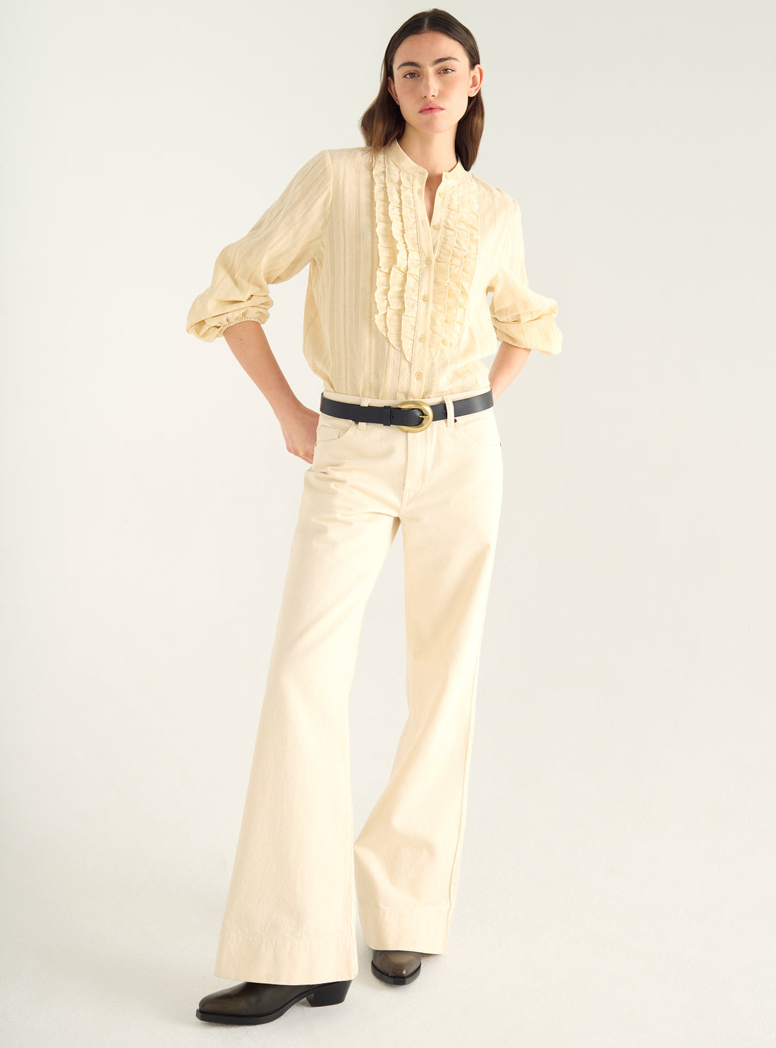 Chemise en coton ajouré