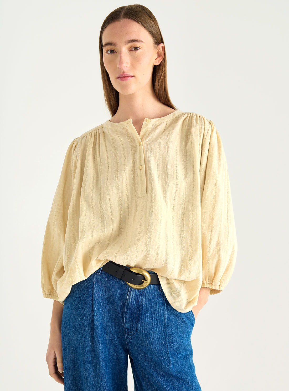 Blouse oversize en coton ajouré