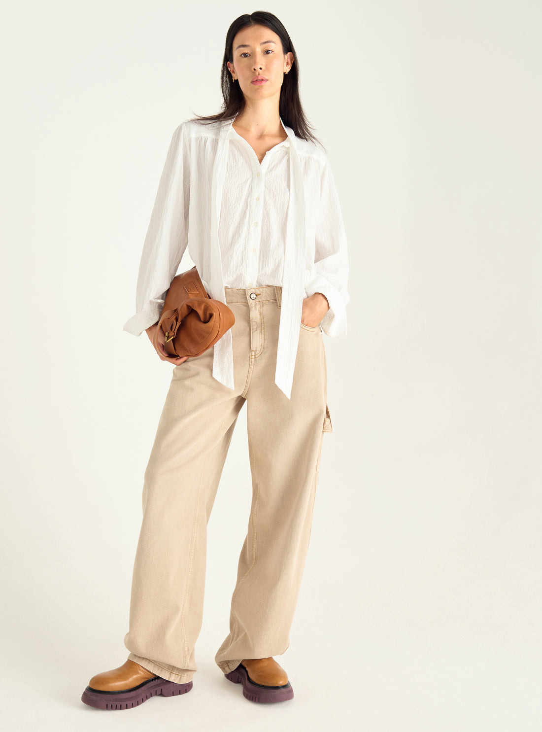 Chemise lavallière ample