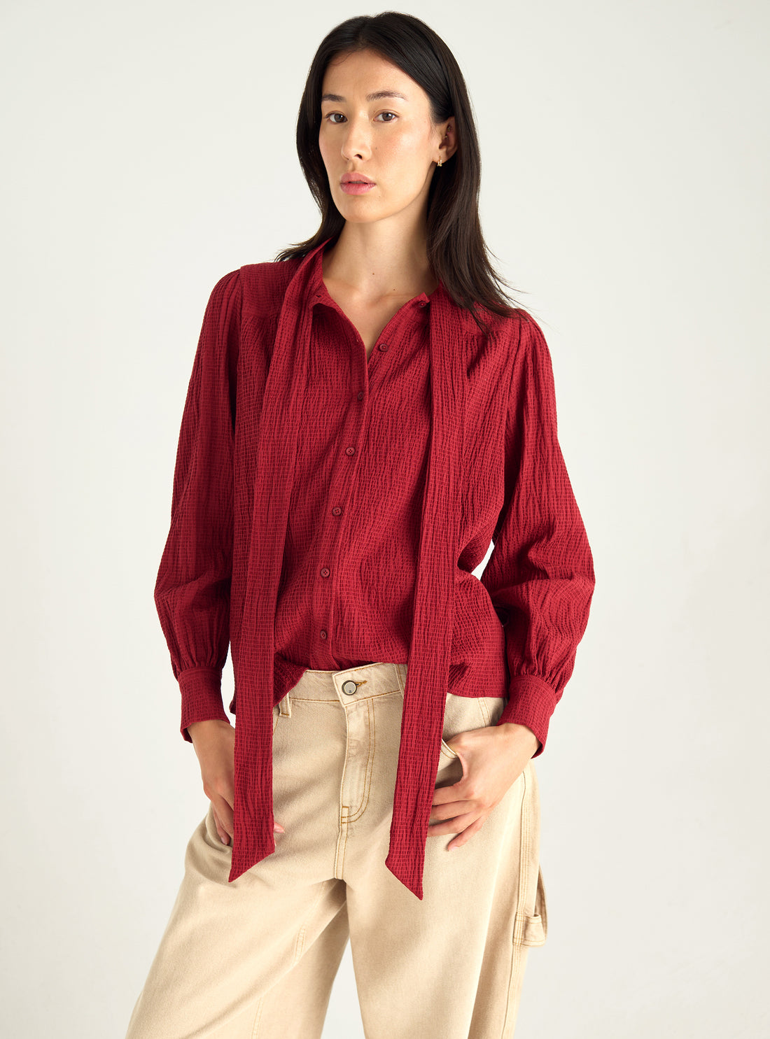 Chemise lavallière ample