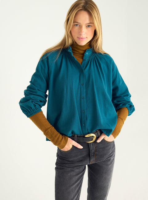 Straight cotton shirt
