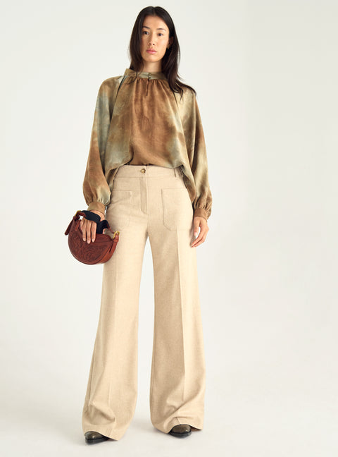 Blouse droite en viscose
