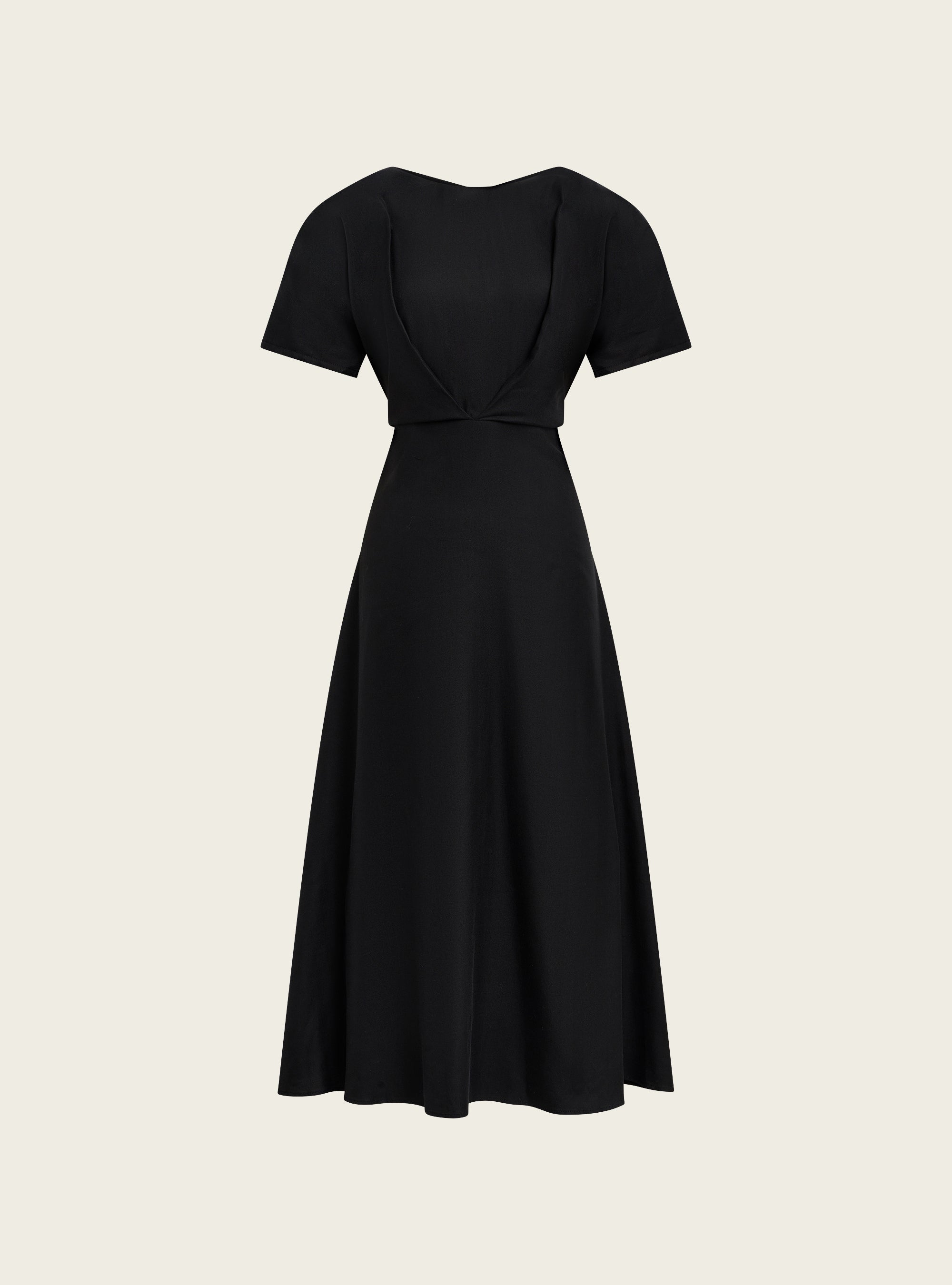 Robe midi asymétrique acoté 