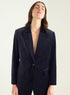 Blazer droit en velours ras