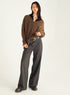 Hose mit hohem Bund und weitem Bein