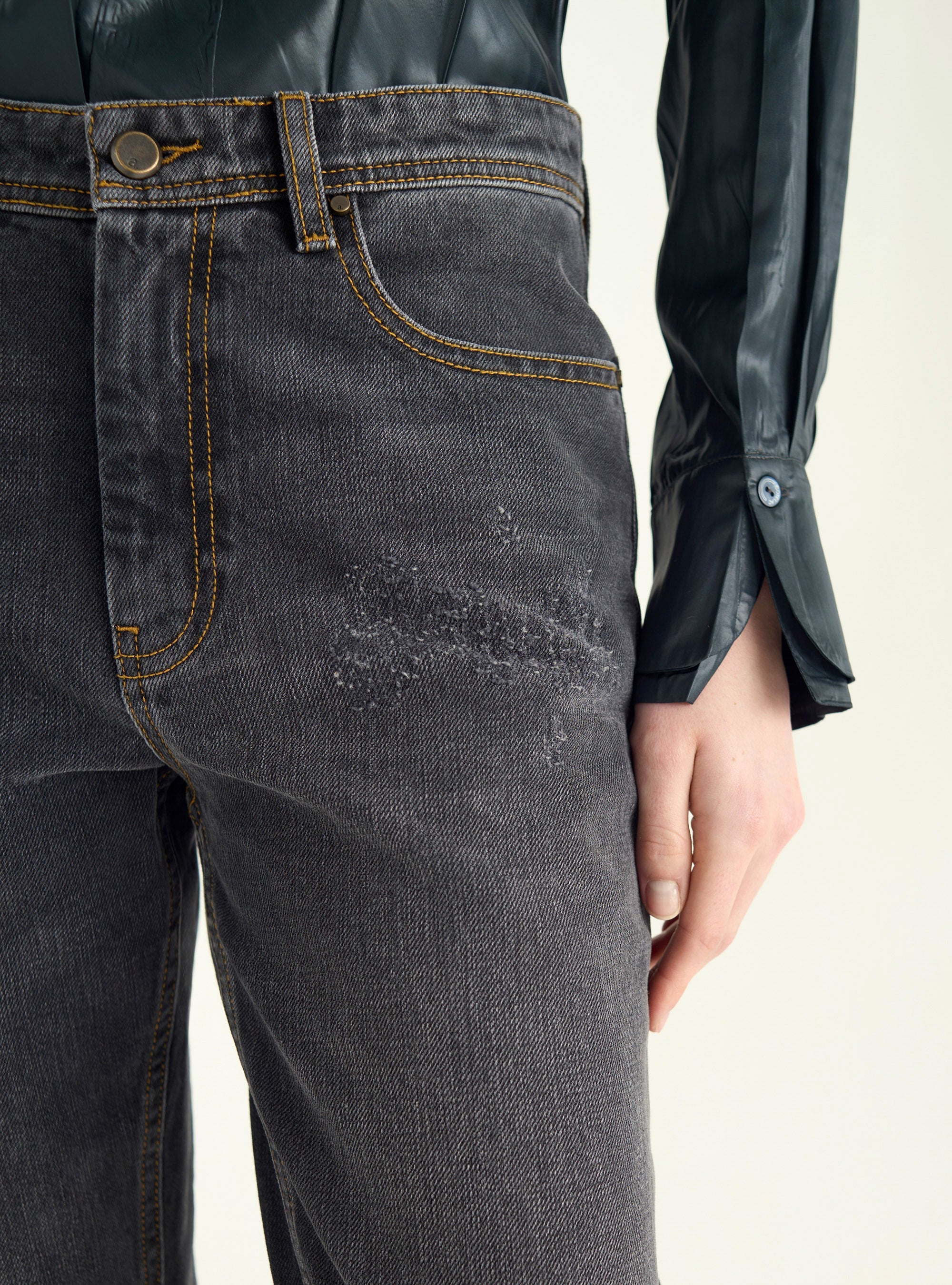 Jean slim stretch acoté 