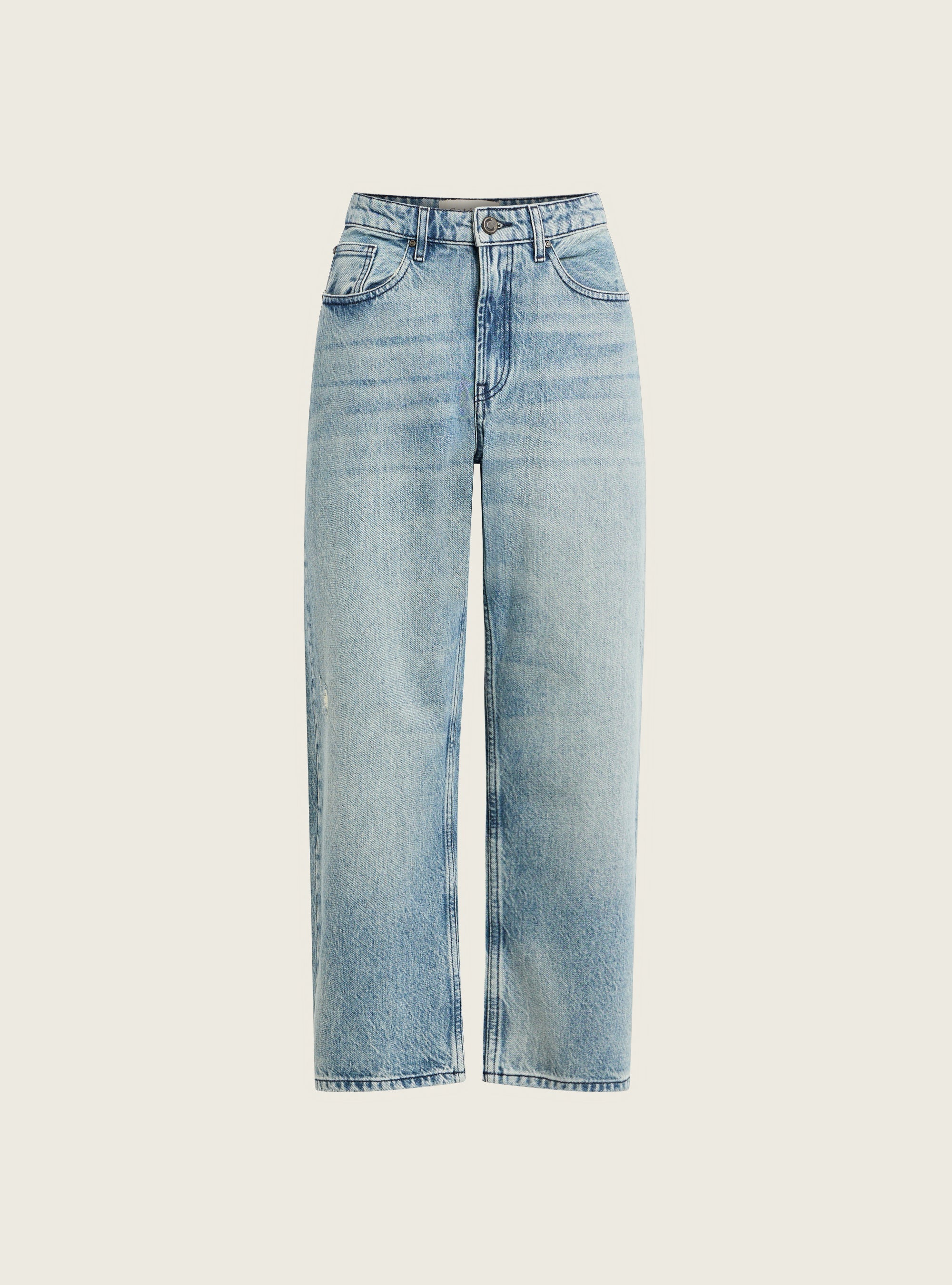 Jean denim droit acoté 