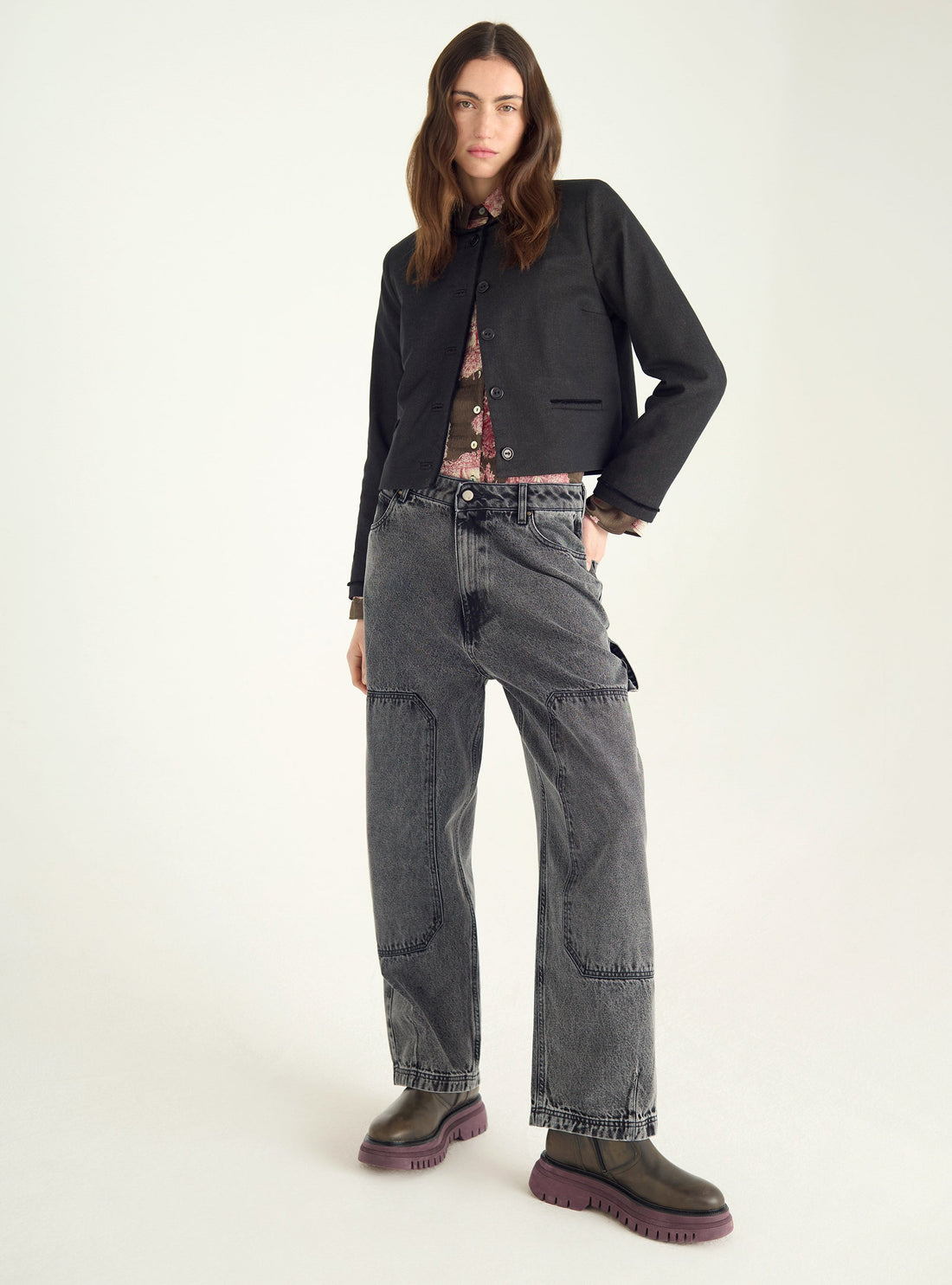 Jean charpentier 100 % coton acoté 