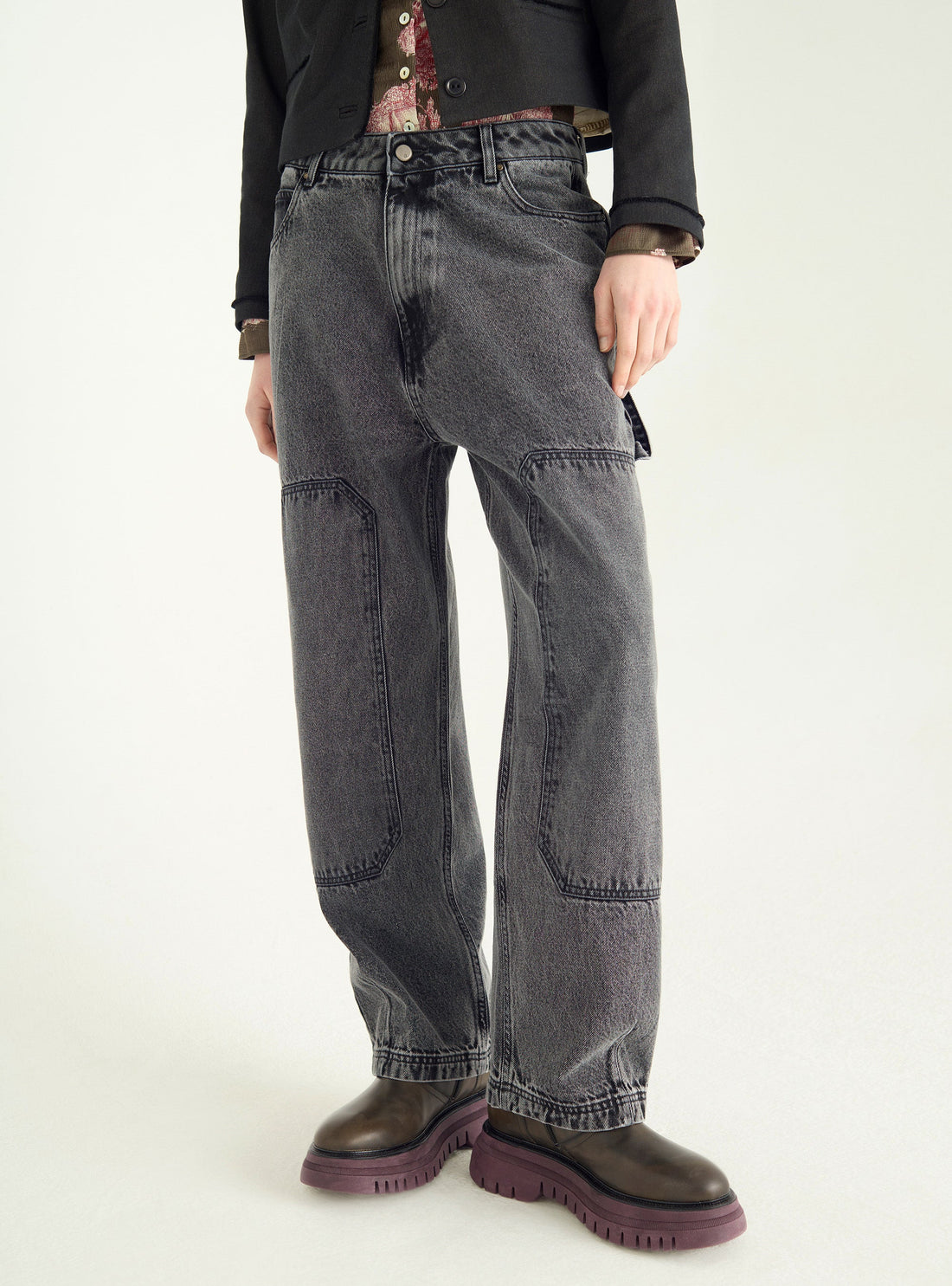 Jean charpentier 100 % coton acoté 