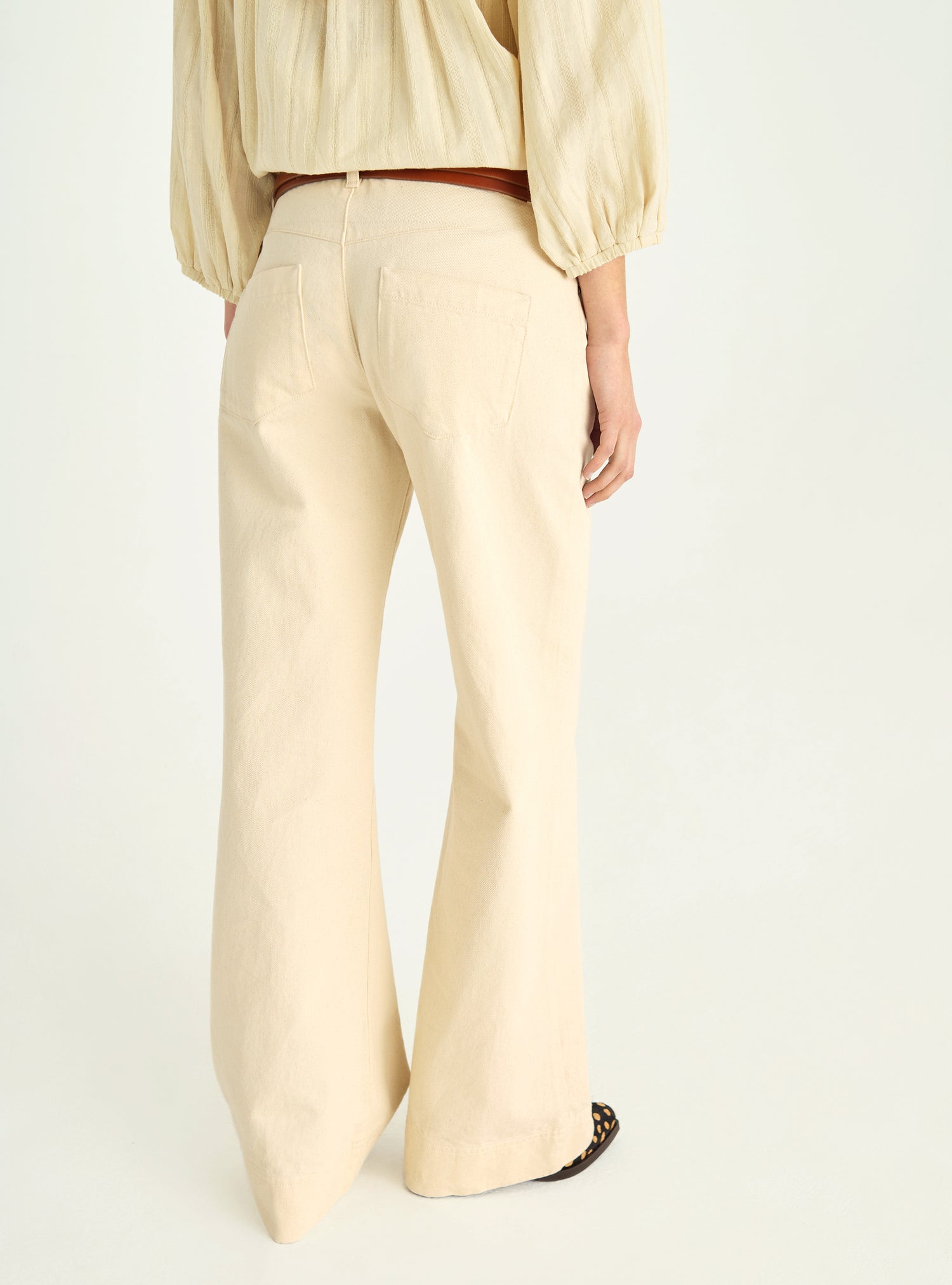 Jean flare taille haute