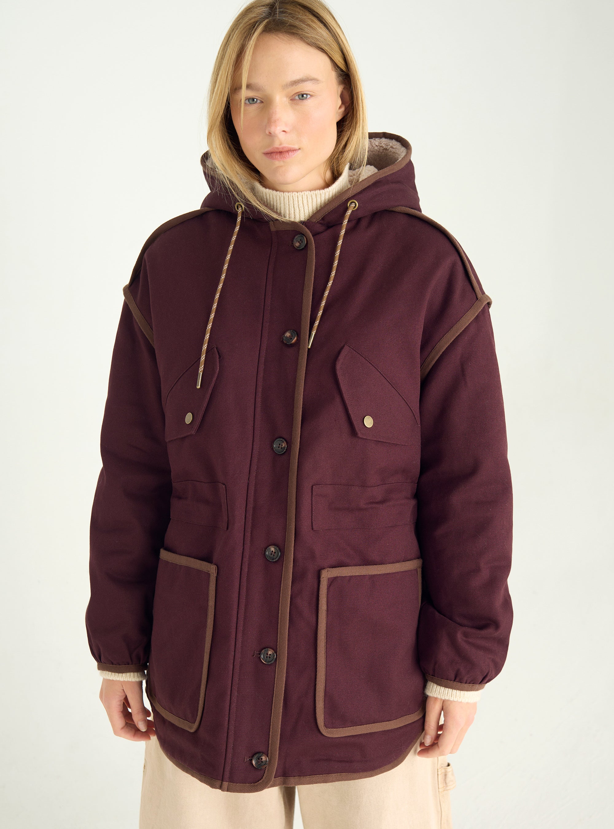 Parka aus Baumwollcanvas