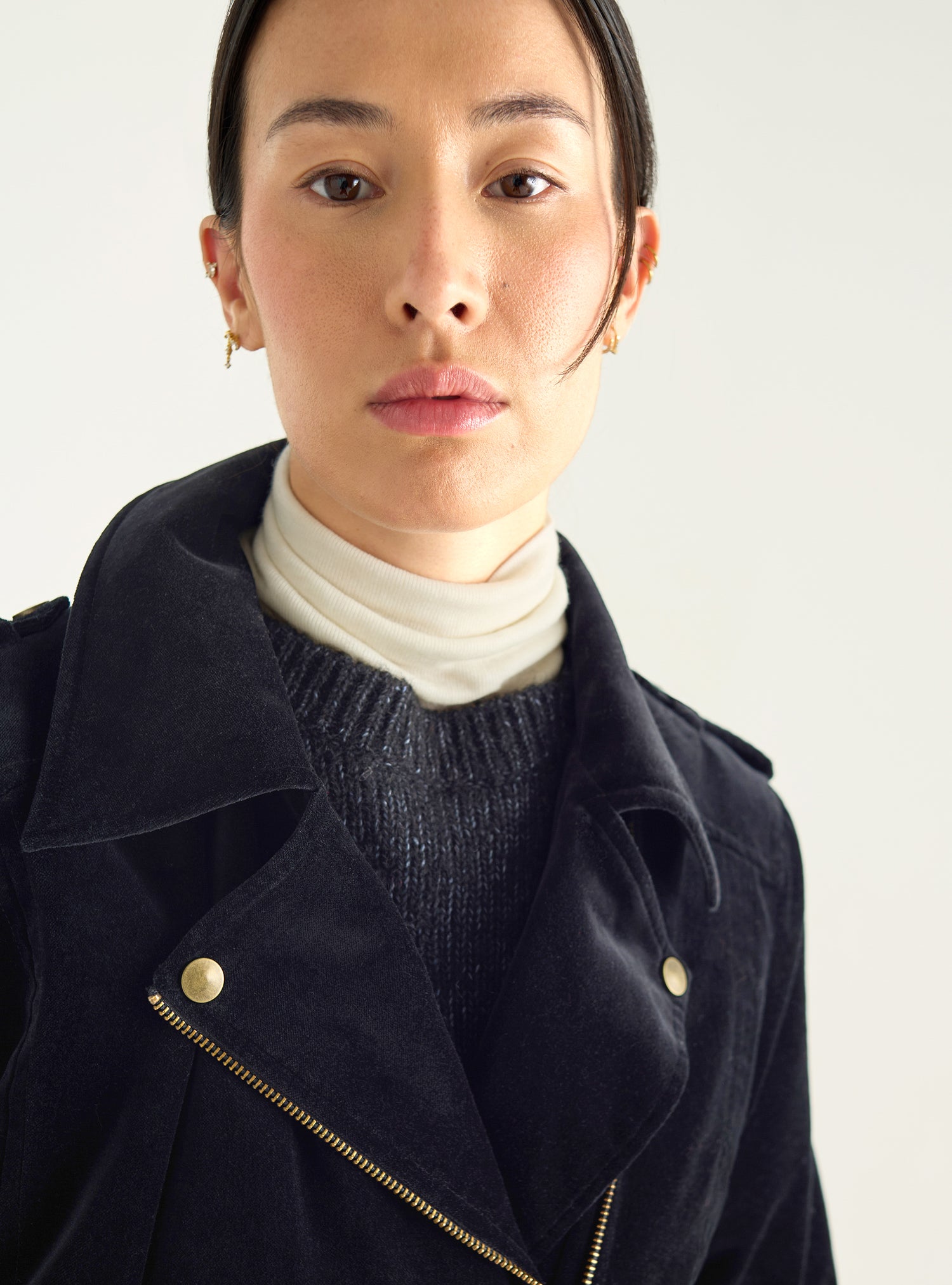 Kurze Perfecto-Jacke aus Samt