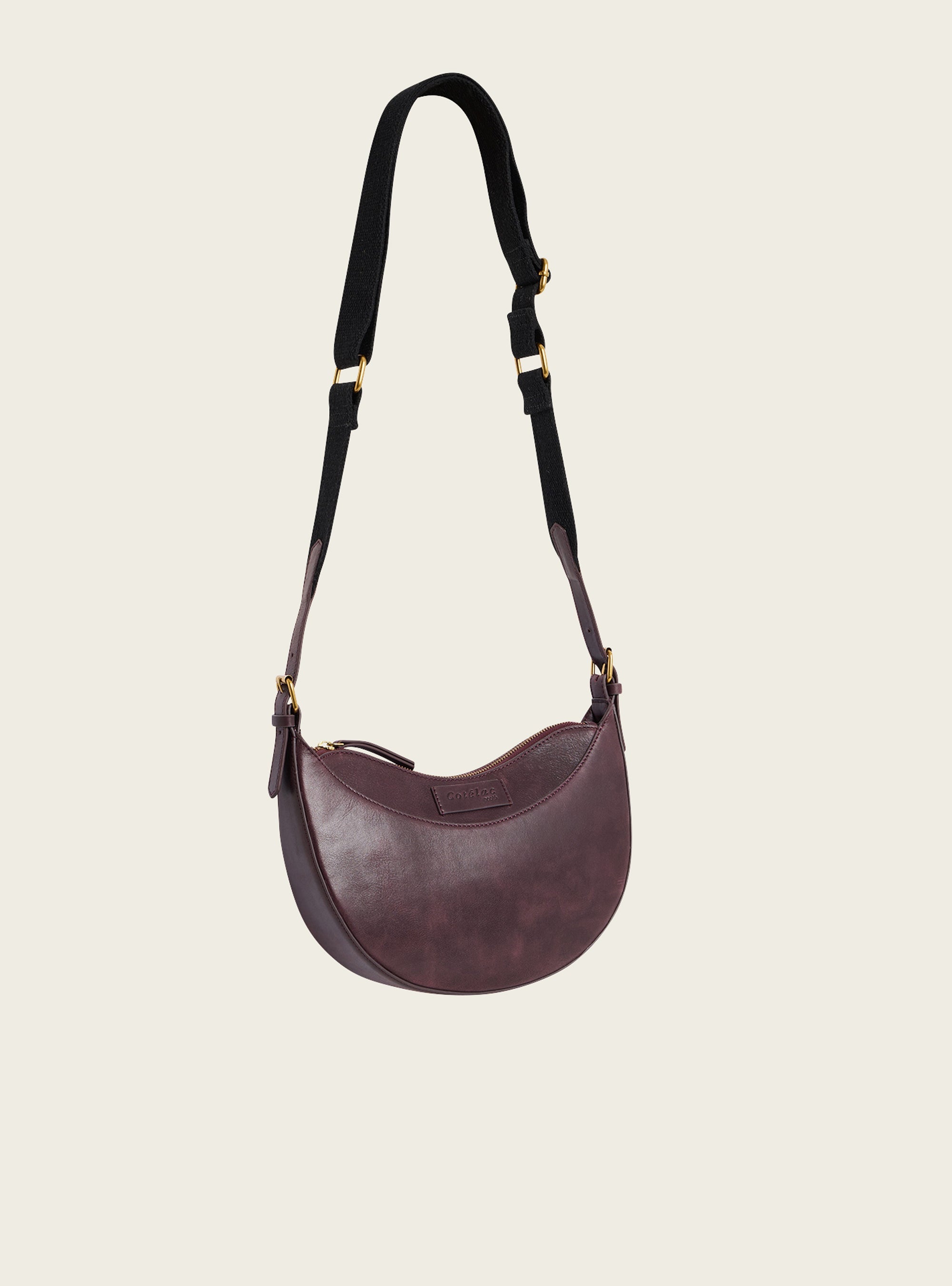 Mini sac en cuir patiné acoté 