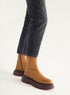 Hellbraune Stiefeletten aus Leder