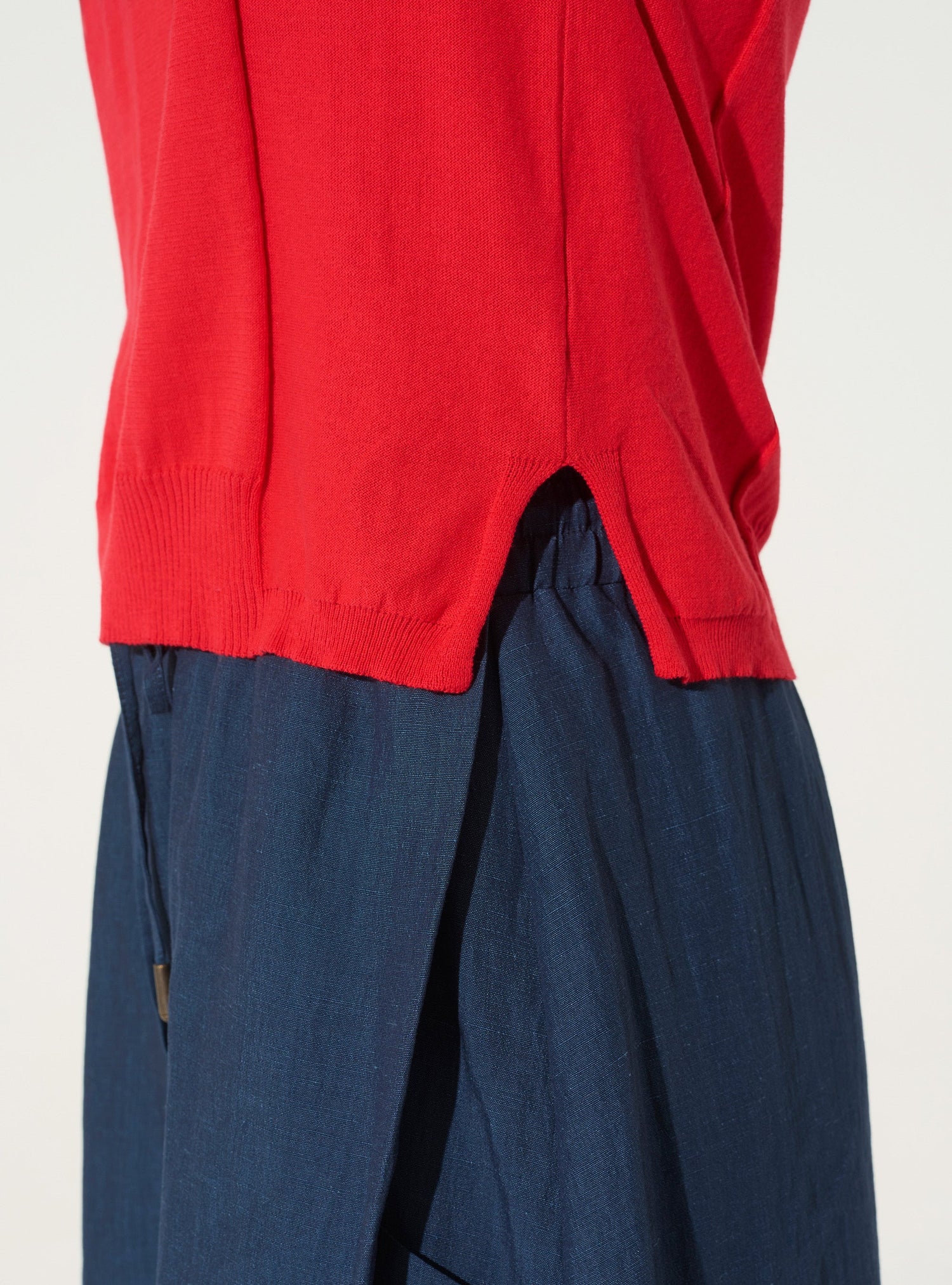 red organic cotton polo shirt