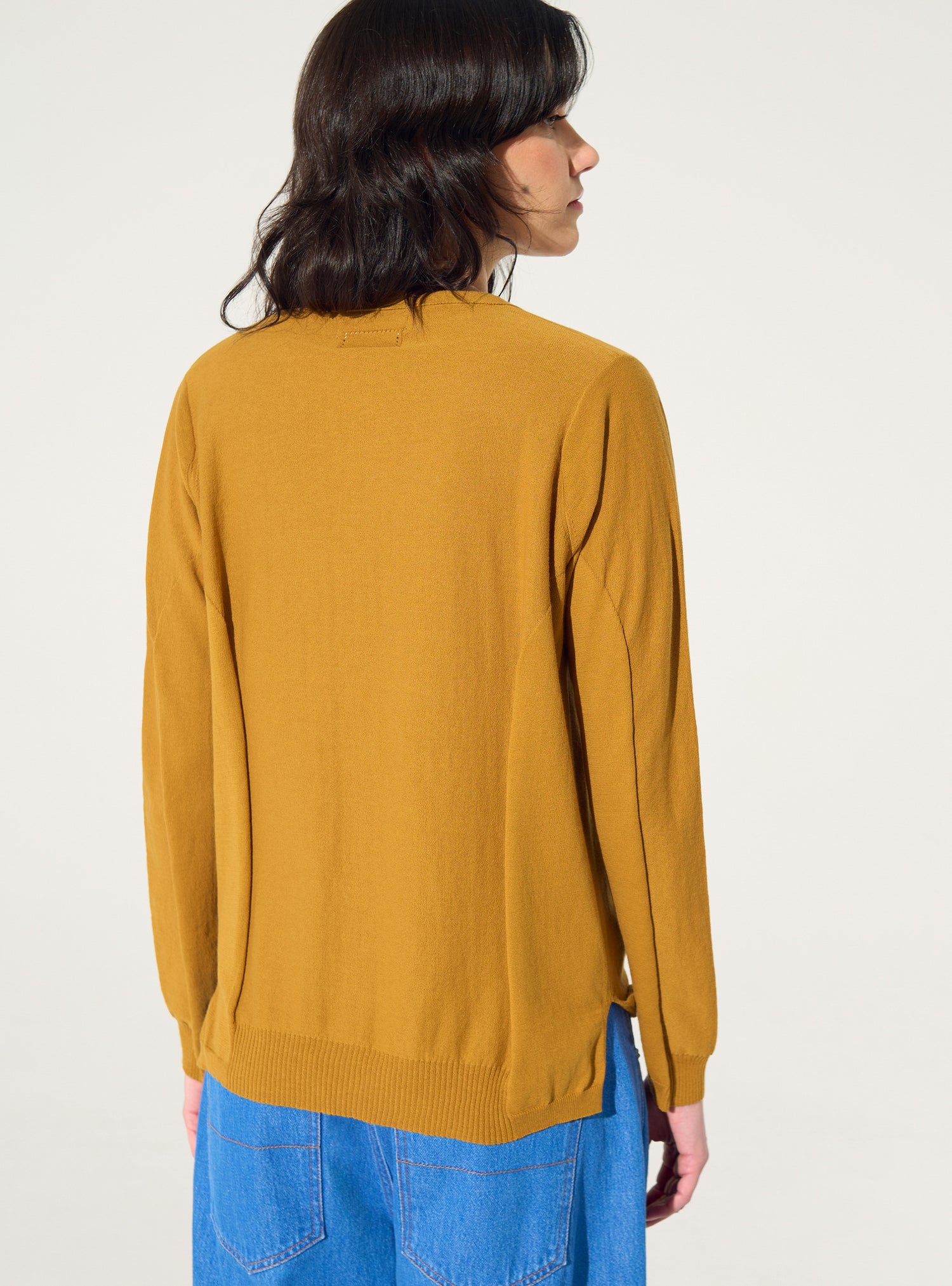 braune Strickjacke aus Bio-Baumwolle