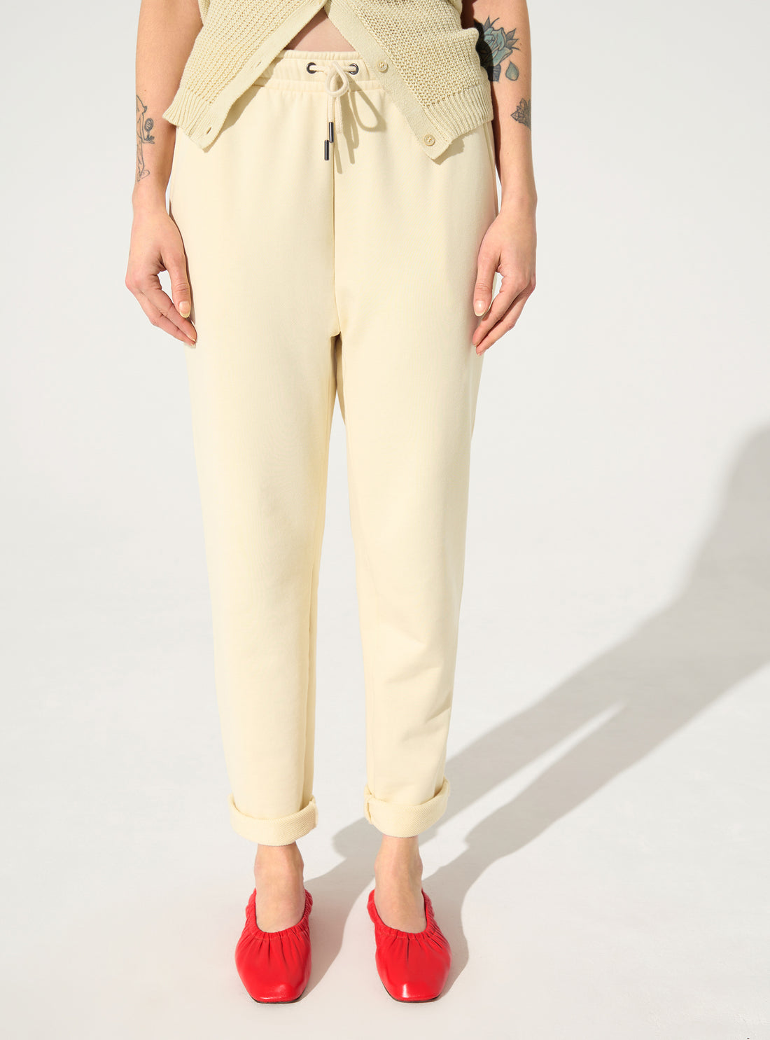 Pantalon en coton bio blanc