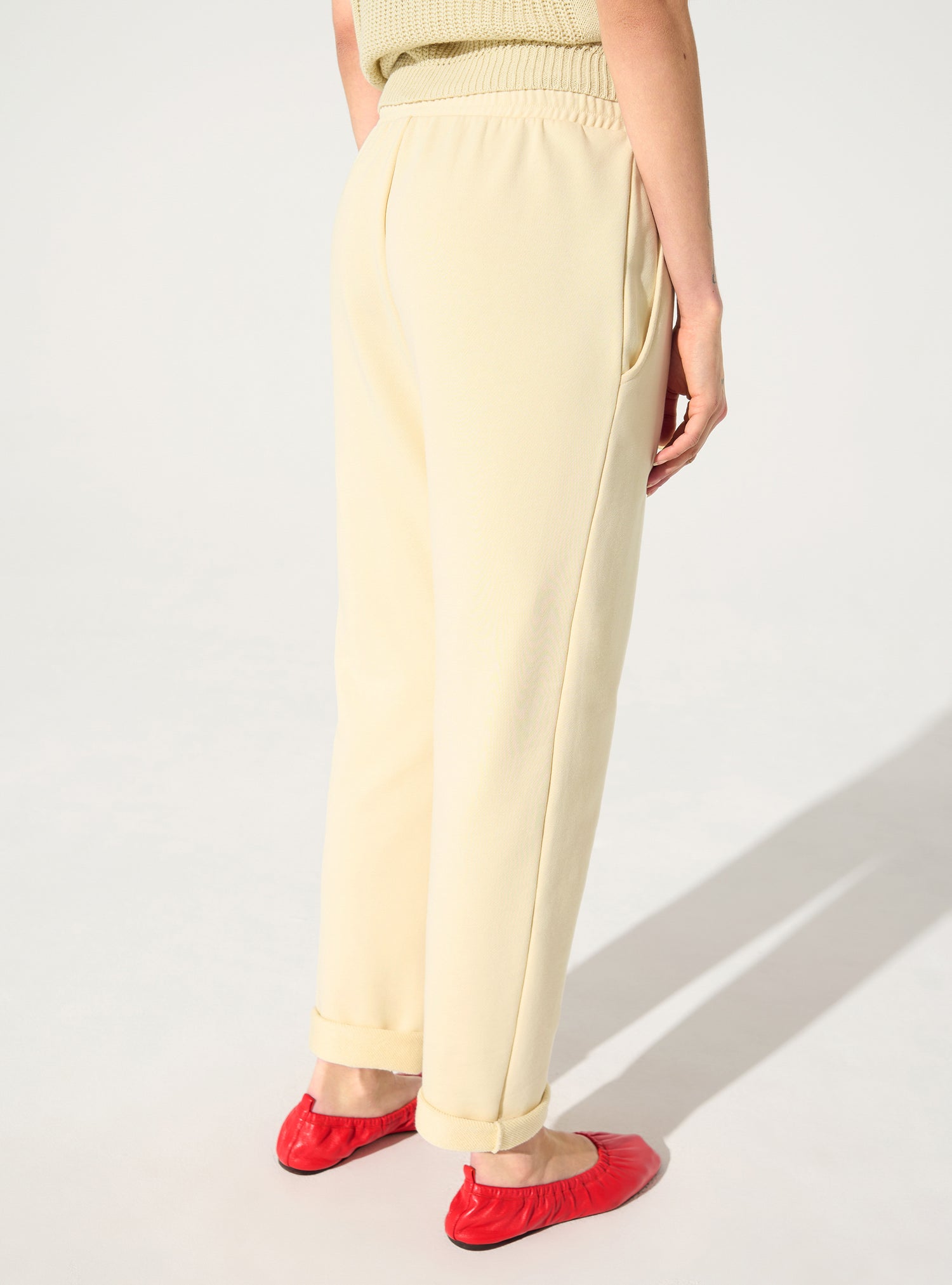 Pantalon en coton bio blanc