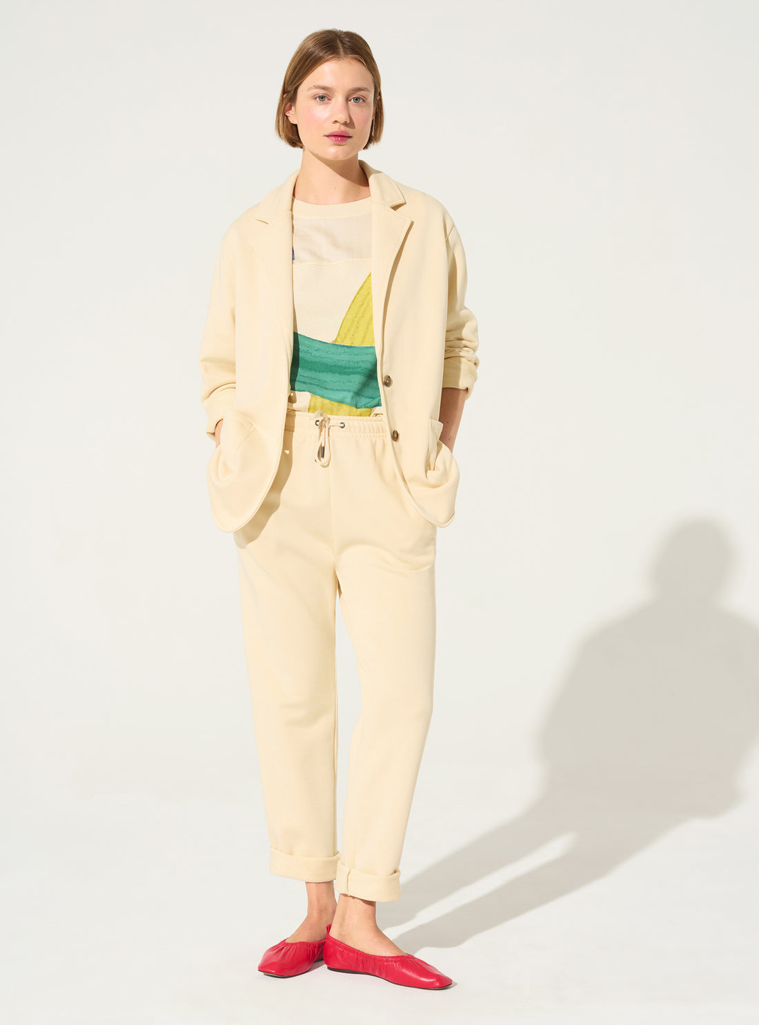 white organic cotton jacket