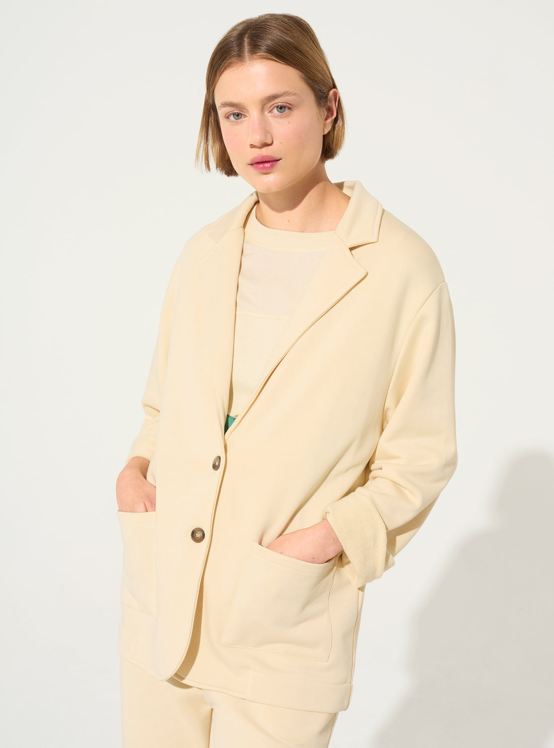 white organic cotton jacket
