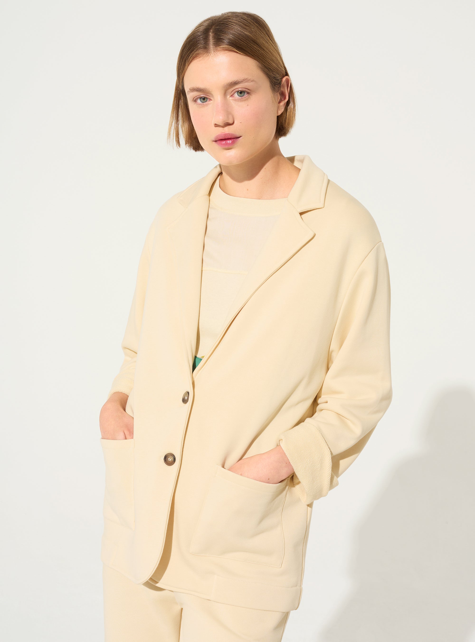 Veste en coton bio blanc