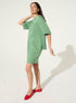 Green organic cotton t-shirt dress