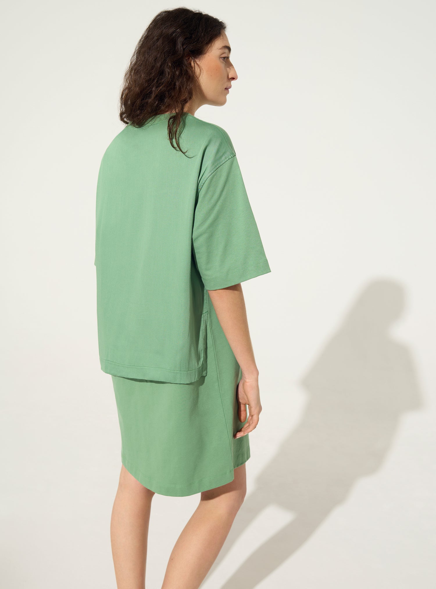 Green organic cotton t-shirt dress