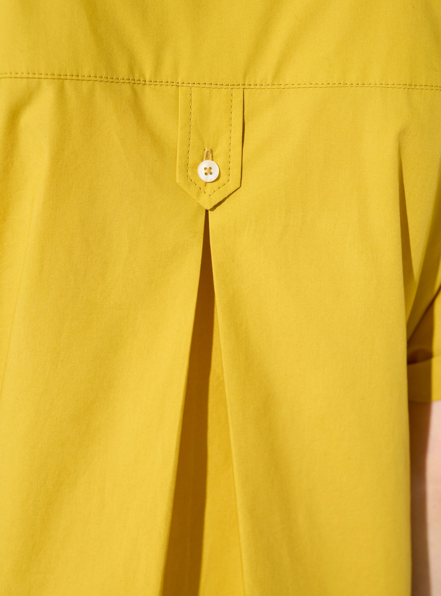 Robe oversize en coton biologique jaune acoté 