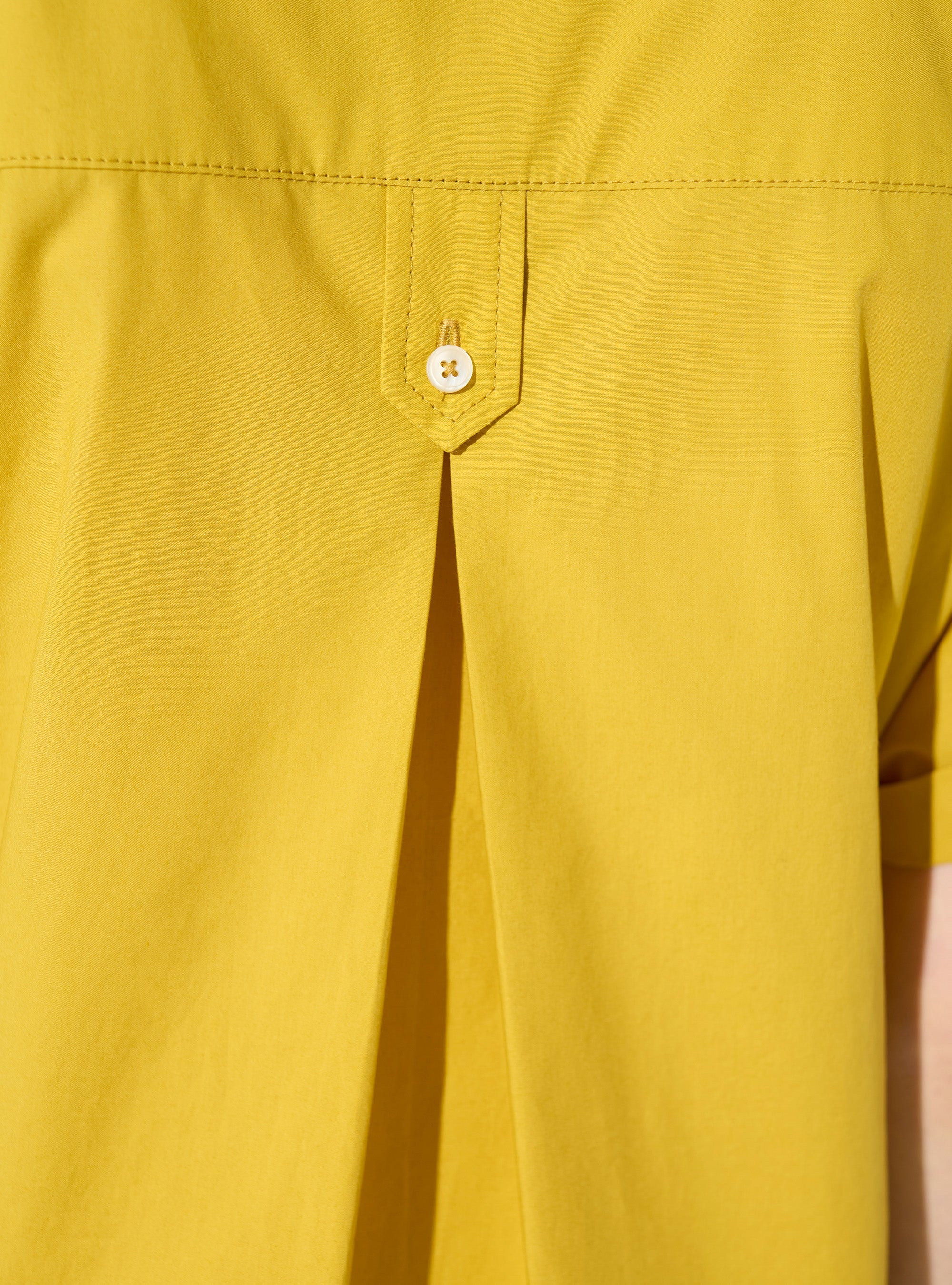 Robe oversize en coton biologique jaune acoté 