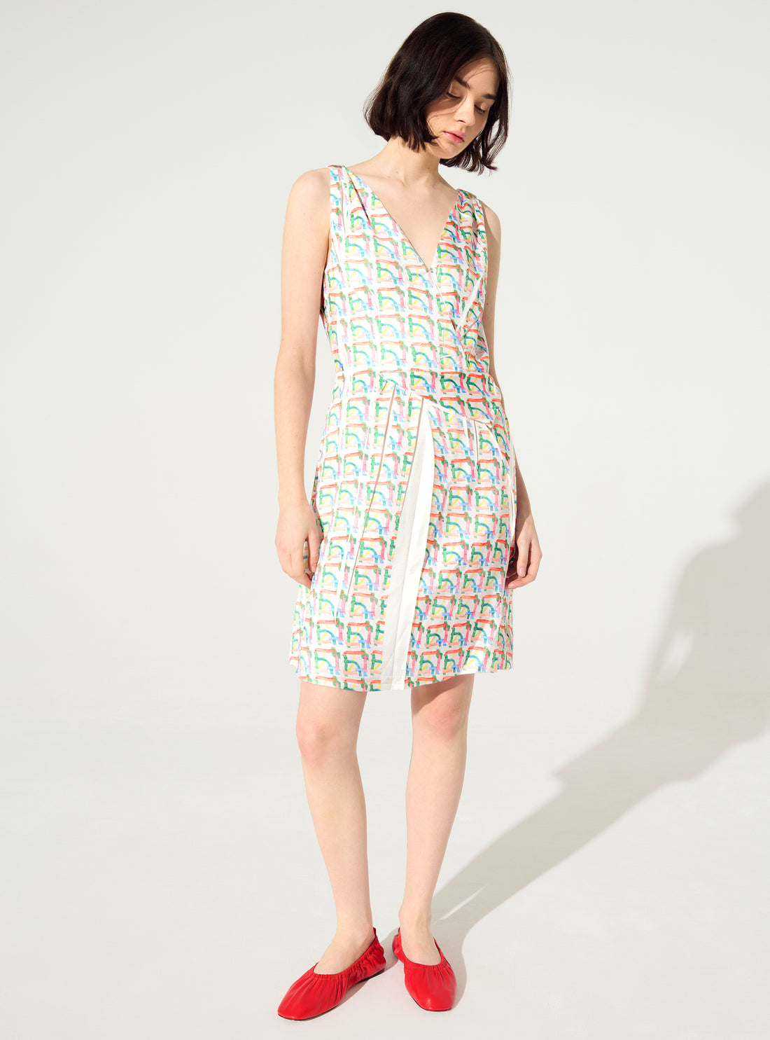 Robe ajustée plissée sublimée