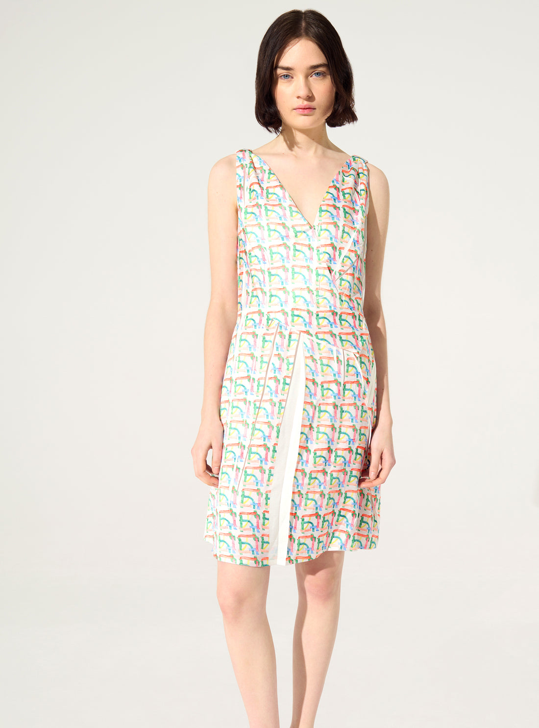 Robe ajustée plissée sublimée