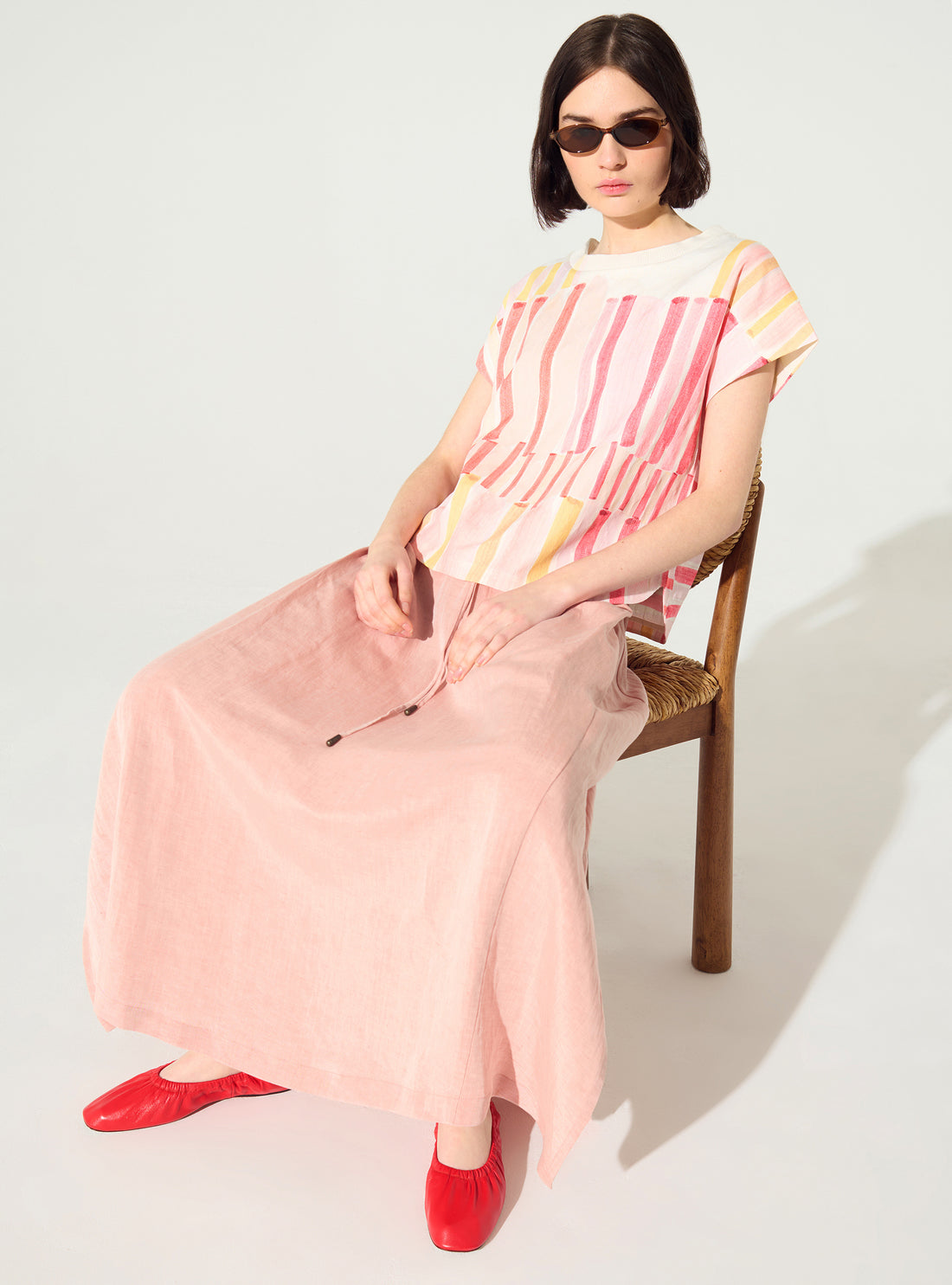 Blouse sublimée rouge