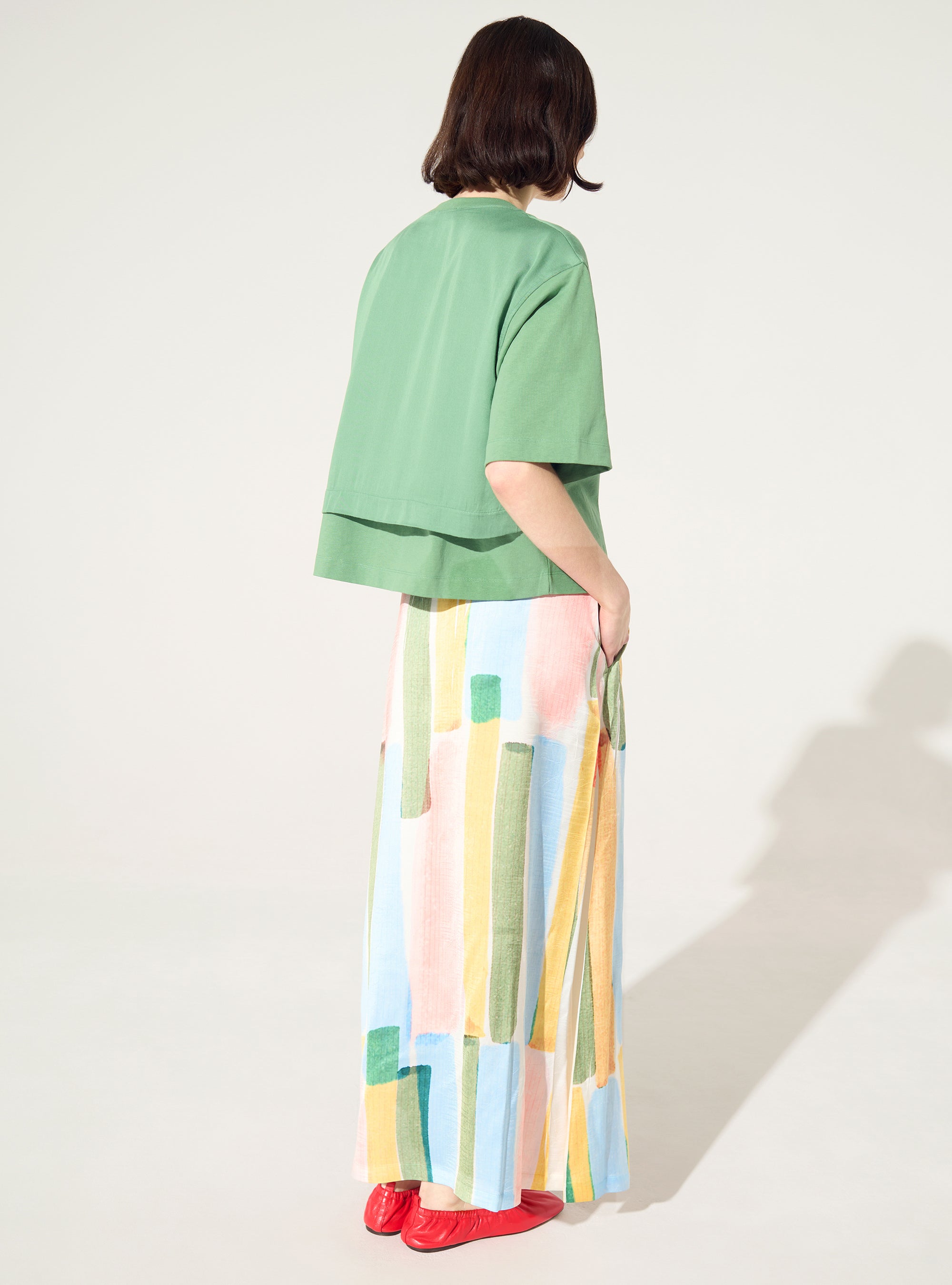 Jupe longue évasée imprimée