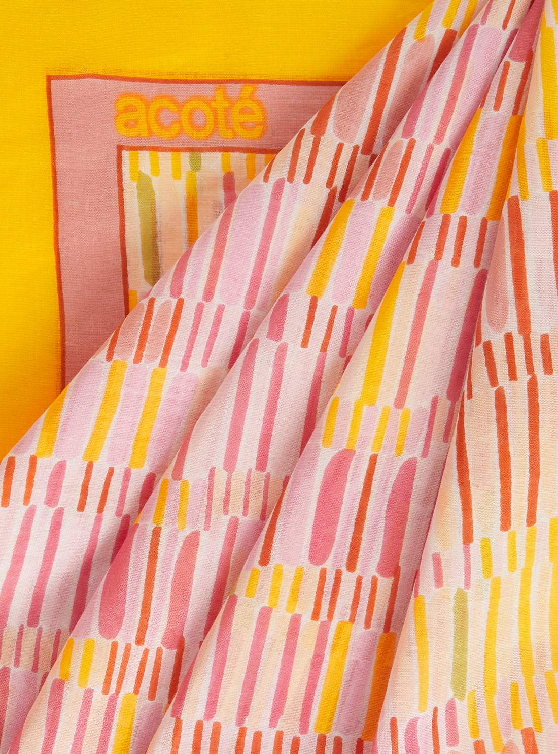 Echarpe imprimée en coton et soie rouge