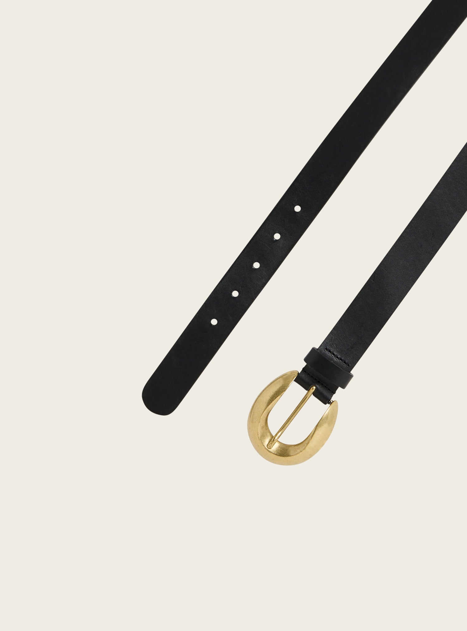 Black leather belt