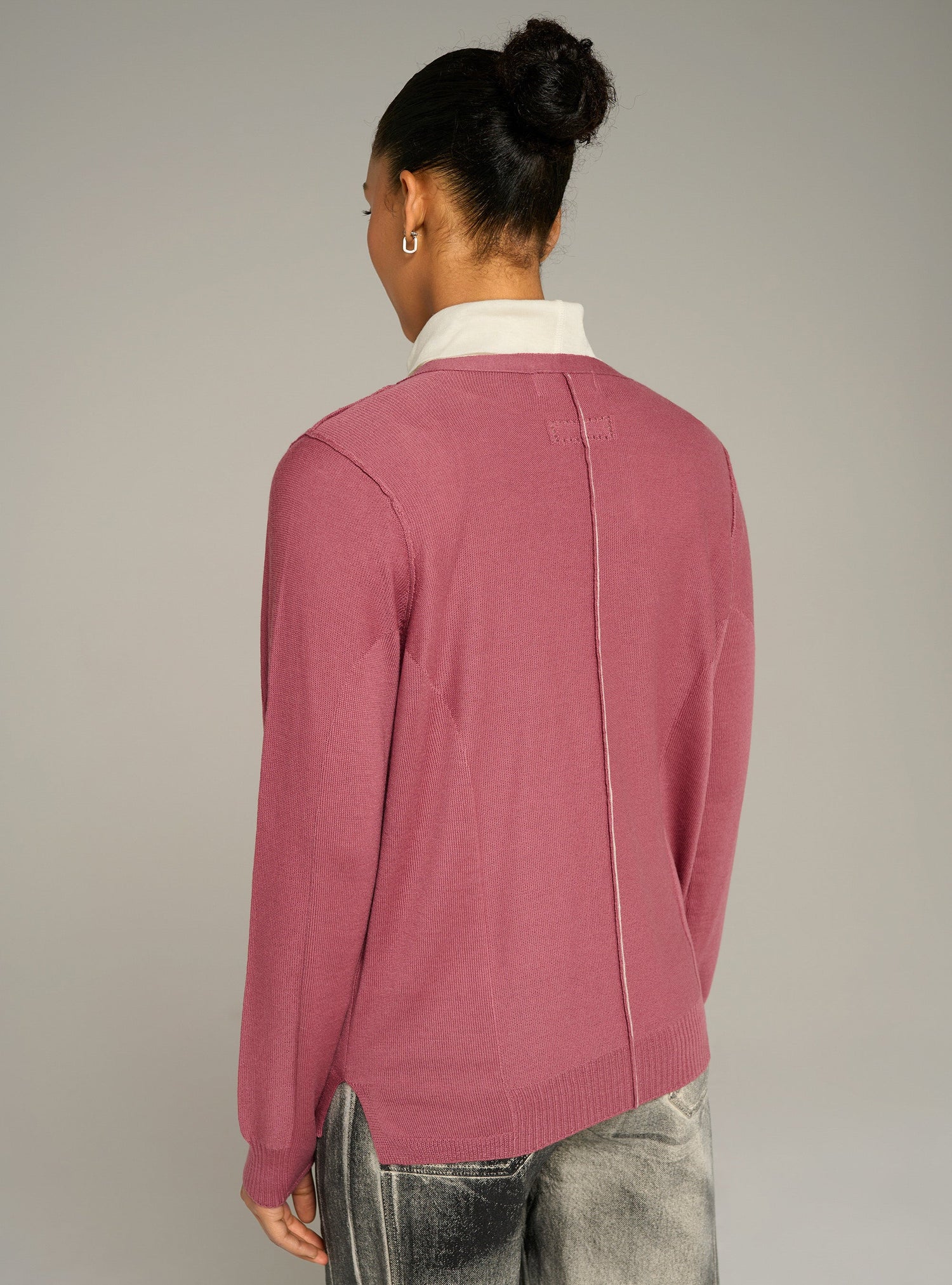 Cotélac acoté cardigan col v maille fine en laine